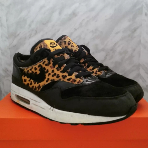 Nike Air Max 1 Premium Beast Pack Atmos mens 11.5 leopard cheetah pony hair - Picture 2 of 7